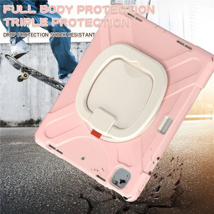 For iPad Air 13 (2024)  /  iPad Pro 12.9 (2022)  /  (2021)  /  (2020)  /  (2018) Case TPU+PC+Silicone Tablet Cover Kickstand