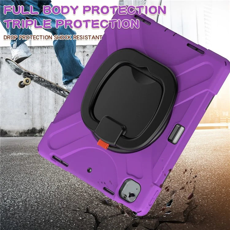 For iPad Air 13 (2024)  /  iPad Pro 12.9 (2022)  /  (2021)  /  (2020)  /  (2018) Case TPU+PC+Silicone Tablet Cover Kickstand