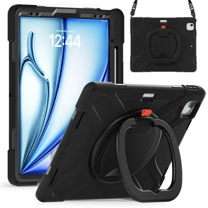 For iPad Air 13 (2024) / iPad Pro 12.9 (2022) / (2021) / (2020) / (2018) Case PC+Silicone Tablet Cover with Shoulder Strap