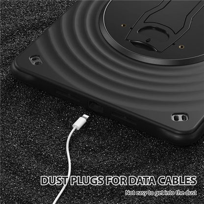 For iPad 10.2 (2021) / (2020) / (2019) Case Rotatable Kickstand PC+Silicone+TPU Tablet Cover