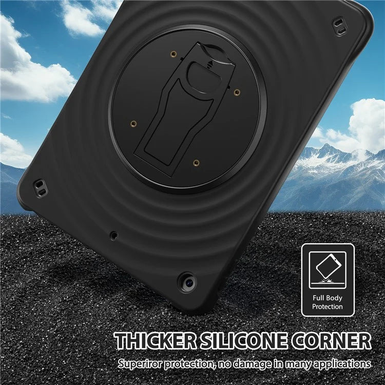 For iPad 10.2 (2021) / (2020) / (2019) Case Rotatable Kickstand PC+Silicone+TPU Tablet Cover