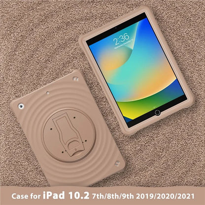 For iPad 10.2 (2021) / (2020) / (2019) Case Rotatable Kickstand PC+Silicone+TPU Tablet Cover