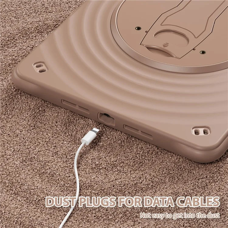 For iPad 10.2 (2021) / (2020) / (2019) Case Rotatable Kickstand PC+Silicone+TPU Tablet Cover
