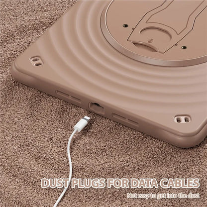For iPad 10.2 (2021) / (2020) / (2019) Case Rotatable Kickstand PC+Silicone+TPU Tablet Cover