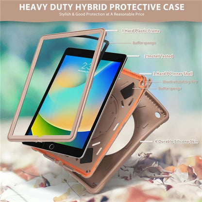 For iPad 10.2 (2021) / (2020) / (2019) Case Rotatable Kickstand PC+Silicone+TPU Tablet Cover