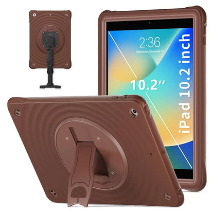 For iPad 10.2 (2021) / (2020) / (2019) Case Rotatable Kickstand PC+Silicone+TPU Tablet Cover