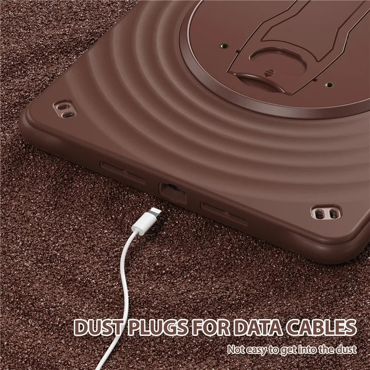 For iPad 10.2 (2021) / (2020) / (2019) Case Rotatable Kickstand PC+Silicone+TPU Tablet Cover