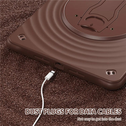 For iPad 10.2 (2021) / (2020) / (2019) Case Rotatable Kickstand PC+Silicone+TPU Tablet Cover