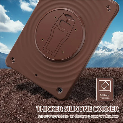 For iPad 10.2 (2021) / (2020) / (2019) Case Rotatable Kickstand PC+Silicone+TPU Tablet Cover