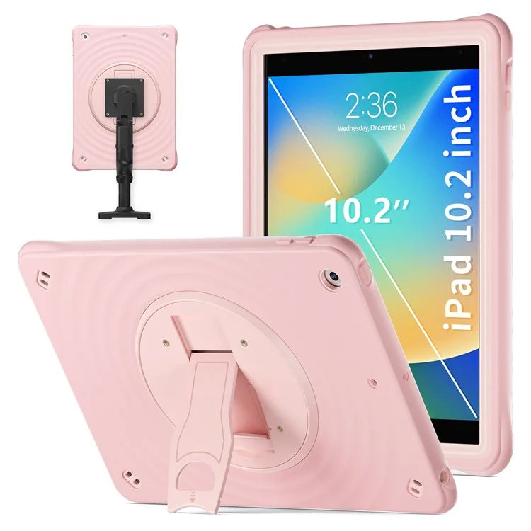 For iPad 10.2 (2021) / (2020) / (2019) Case Rotatable Kickstand PC+Silicone+TPU Tablet Cover