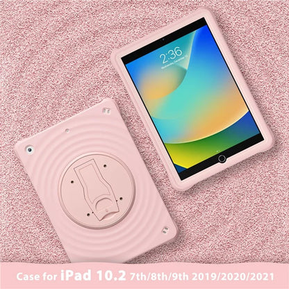 For iPad 10.2 (2021) / (2020) / (2019) Case Rotatable Kickstand PC+Silicone+TPU Tablet Cover