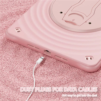 For iPad 10.2 (2021) / (2020) / (2019) Case Rotatable Kickstand PC+Silicone+TPU Tablet Cover
