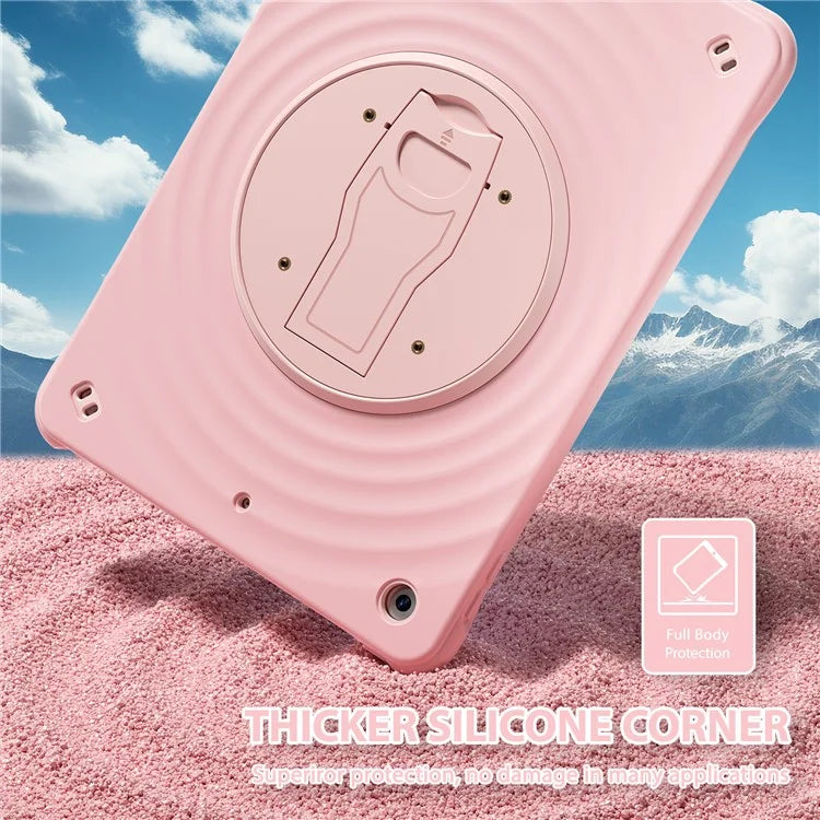 For iPad 10.2 (2021) / (2020) / (2019) Case Rotatable Kickstand PC+Silicone+TPU Tablet Cover