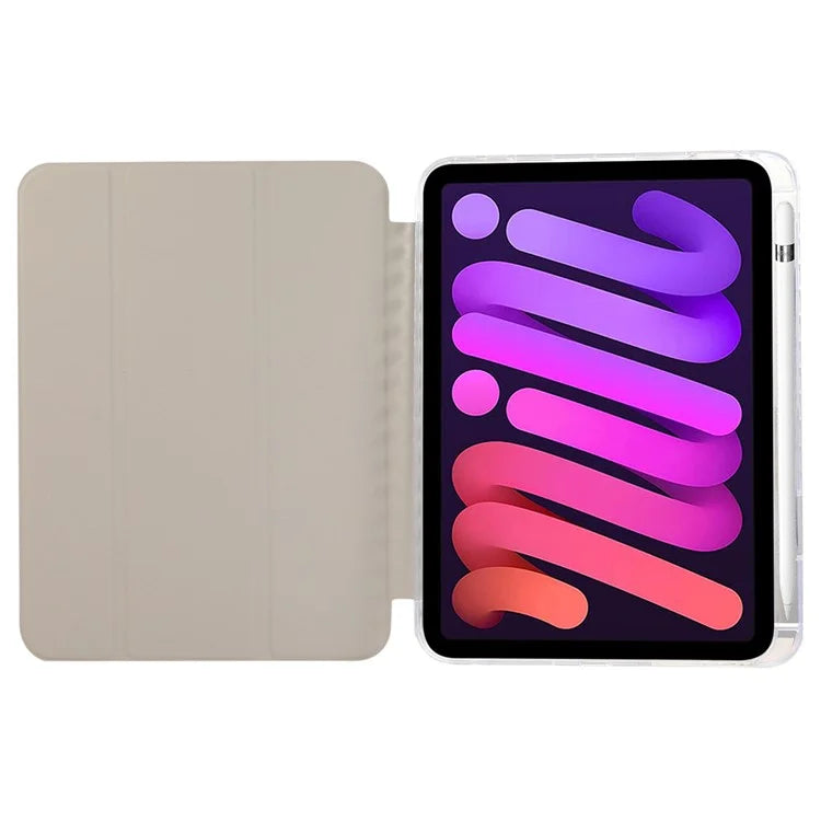 For iPad Air 11 (2024) Case Carbon Fiber Texture Leather Tri-Fold Stand Tablet Cover