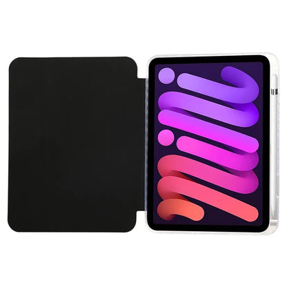 For iPad Air 11 (2024) Case Carbon Fiber Texture Leather Tri-Fold Stand Tablet Cover