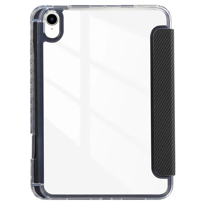 For iPad Air 11 (2024) Case Carbon Fiber Texture Leather Tri-Fold Stand Tablet Cover
