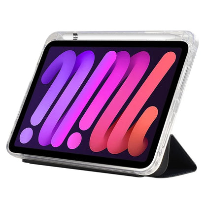 For iPad Air 11 (2024) Case Carbon Fiber Texture Leather Tri-Fold Stand Tablet Cover