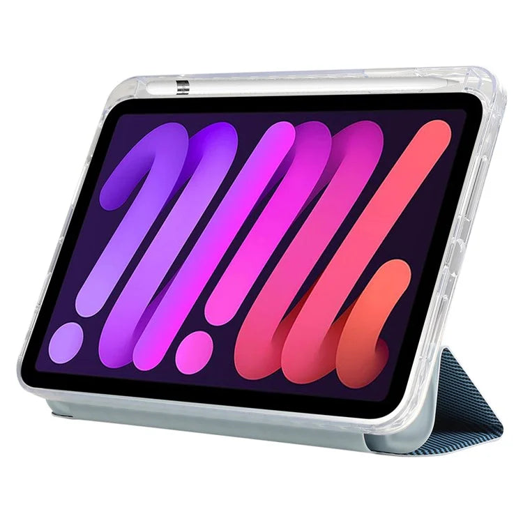For iPad Air 11 (2024) Case Carbon Fiber Texture Leather Tri-Fold Stand Tablet Cover