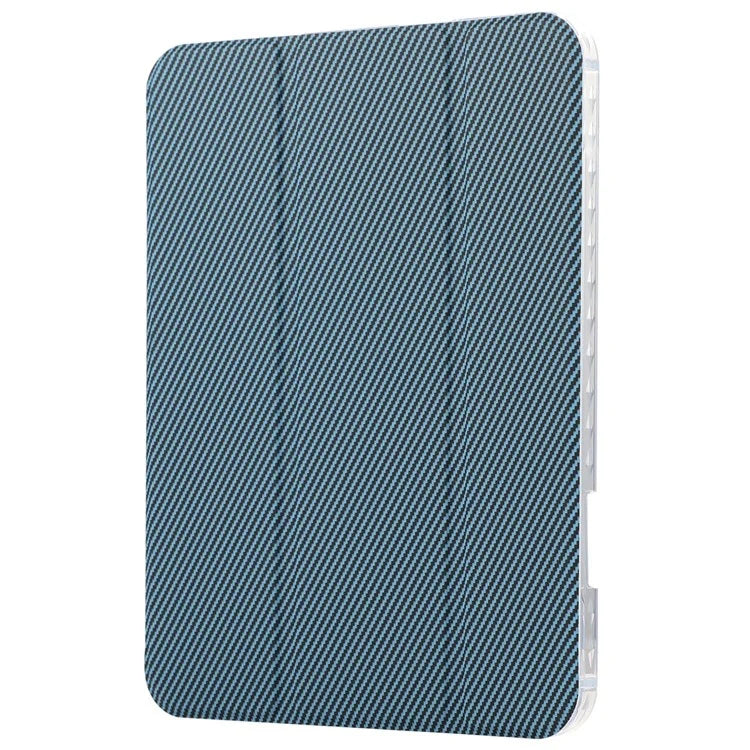 For iPad Air 11 (2024) Case Carbon Fiber Texture Leather Tri-Fold Stand Tablet Cover
