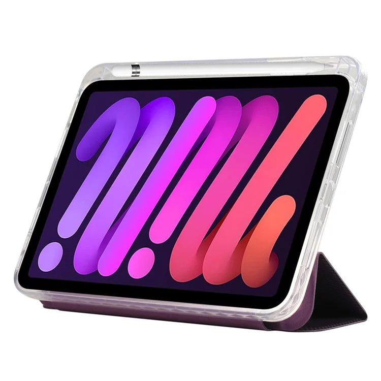 For iPad Air 11 (2024) Case Carbon Fiber Texture Leather Tri-Fold Stand Tablet Cover