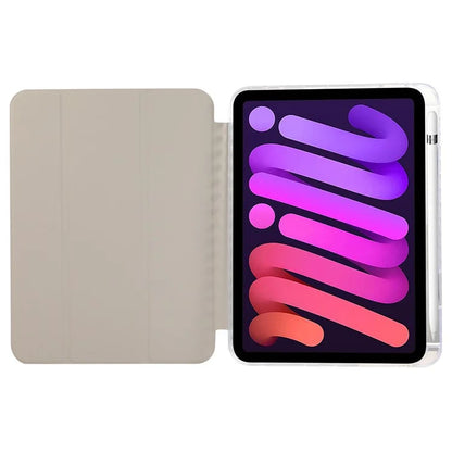 For iPad Air 13 (2024) Case Smart Leather Tri-Fold Stand Tablet Cover Carbon Fiber Texture