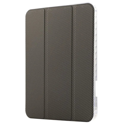 For iPad Air 13 (2024) Case Smart Leather Tri-Fold Stand Tablet Cover Carbon Fiber Texture