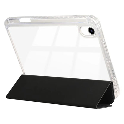 For iPad Air 13 (2024) Case Smart Leather Tri-Fold Stand Tablet Cover Carbon Fiber Texture