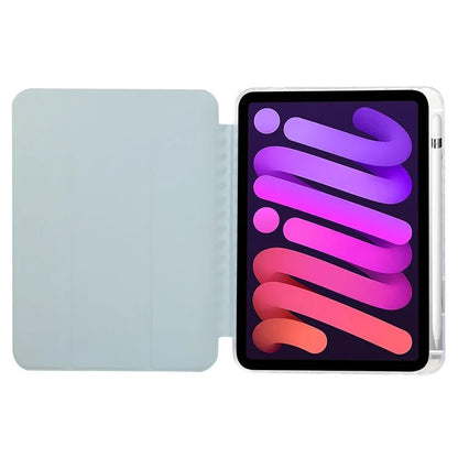 For iPad Air 13 (2024) Case Smart Leather Tri-Fold Stand Tablet Cover Carbon Fiber Texture
