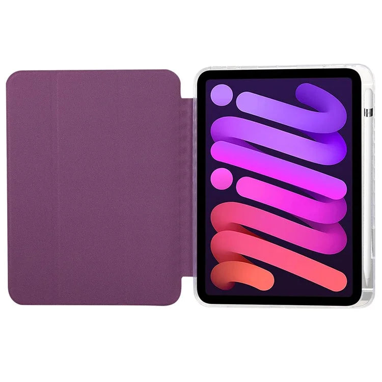 For iPad Air 13 (2024) Case Smart Leather Tri-Fold Stand Tablet Cover Carbon Fiber Texture