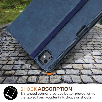 For iPad Pro 11 (2024) Case Stand PU Leather Smart Protective Cover with Pen Holder