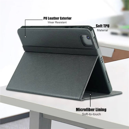 For iPad Air 13 (2024) / iPad Pro 13 (2024) / Pro 12.9 (2022) / (2021) / (2020) / (2018) Leather Case Tablet Cover
