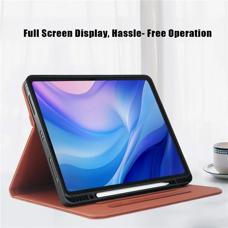 For iPad Air 13 (2024) / iPad Pro 13 (2024) / Pro 12.9 (2022) / (2021) / (2020) / (2018) Leather Case Tablet Cover