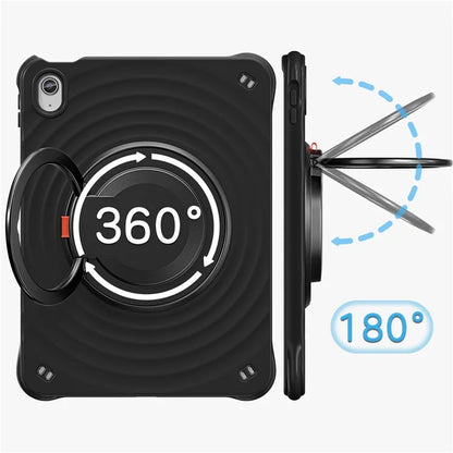For iPad 10.9 (2022) Case PC+Silicone+TPU Tablet Cover with Rotating Grip Handle