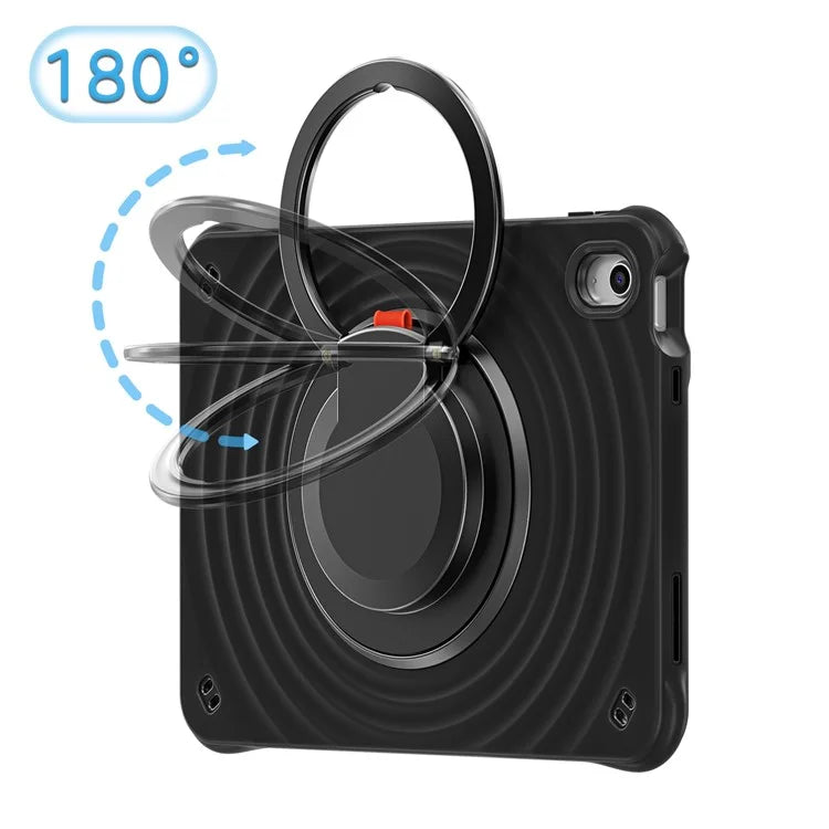 For iPad 10.9 (2022) Case PC+Silicone+TPU Tablet Cover with Rotating Grip Handle
