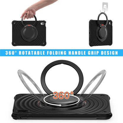 For iPad 10.9 (2022) Case PC+Silicone+TPU Tablet Cover with Rotating Grip Handle