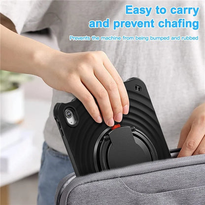 For iPad 10.9 (2022) Case PC+Silicone+TPU Tablet Cover with Rotating Grip Handle