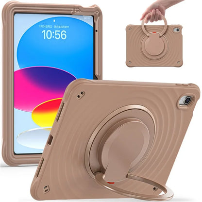 For iPad 10.9 (2022) Case PC+Silicone+TPU Tablet Cover with Rotating Grip Handle