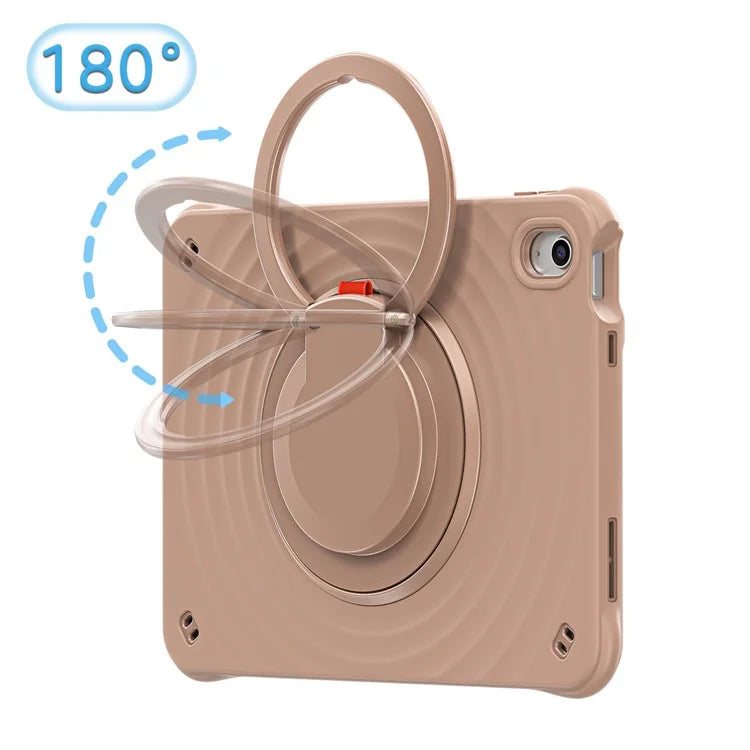 For iPad 10.9 (2022) Case PC+Silicone+TPU Tablet Cover with Rotating Grip Handle