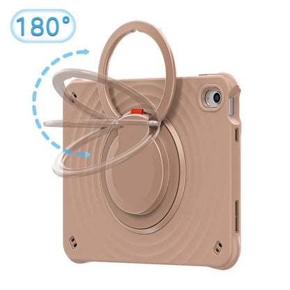 For iPad 10.9 (2022) Case PC+Silicone+TPU Tablet Cover with Rotating Grip Handle