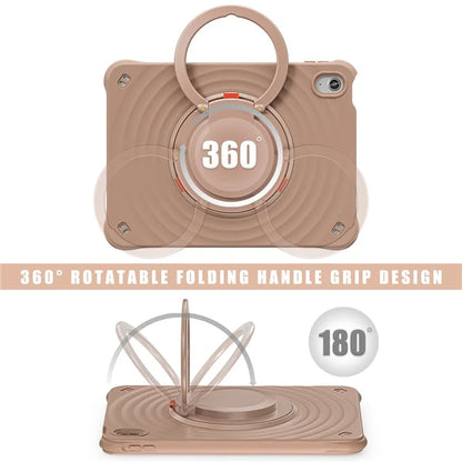 For iPad 10.9 (2022) Case PC+Silicone+TPU Tablet Cover with Rotating Grip Handle