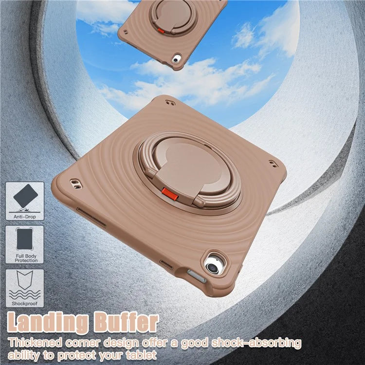 For iPad 10.9 (2022) Case PC+Silicone+TPU Tablet Cover with Rotating Grip Handle