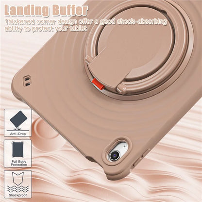 For iPad 10.9 (2022) Case PC+Silicone+TPU Tablet Cover with Rotating Grip Handle