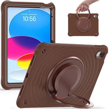 For iPad 10.9 (2022) Case PC+Silicone+TPU Tablet Cover with Rotating Grip Handle