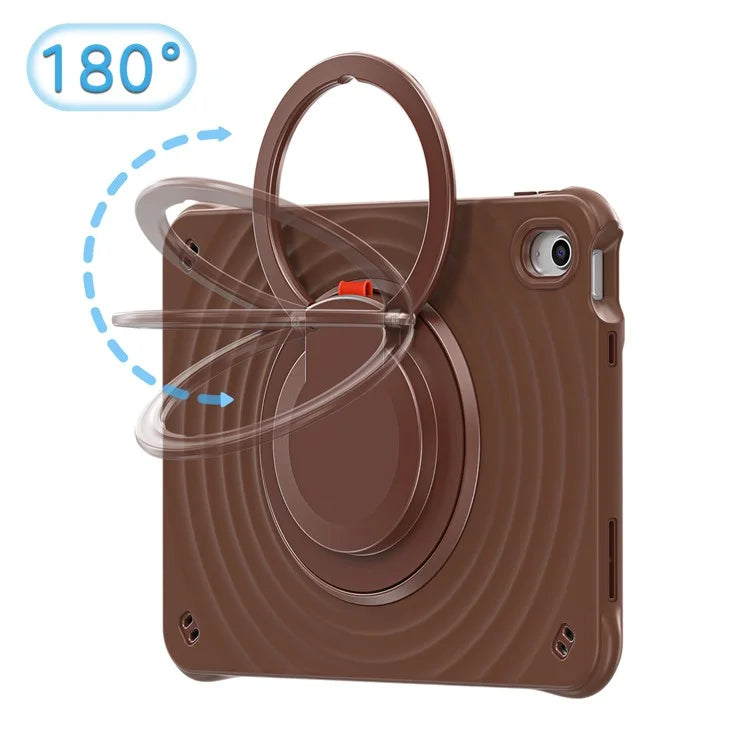 For iPad 10.9 (2022) Case PC+Silicone+TPU Tablet Cover with Rotating Grip Handle