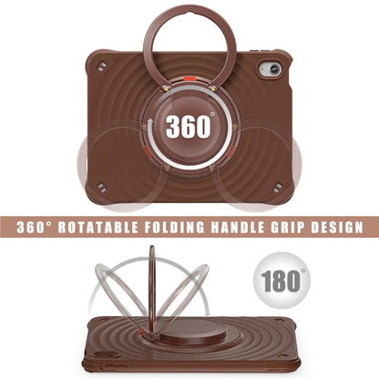 For iPad 10.9 (2022) Case PC+Silicone+TPU Tablet Cover with Rotating Grip Handle