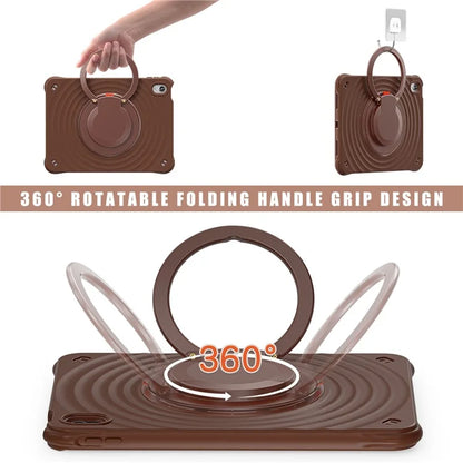 For iPad 10.9 (2022) Case PC+Silicone+TPU Tablet Cover with Rotating Grip Handle