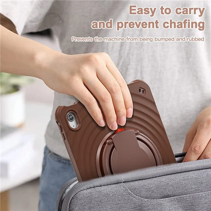For iPad 10.9 (2022) Case PC+Silicone+TPU Tablet Cover with Rotating Grip Handle
