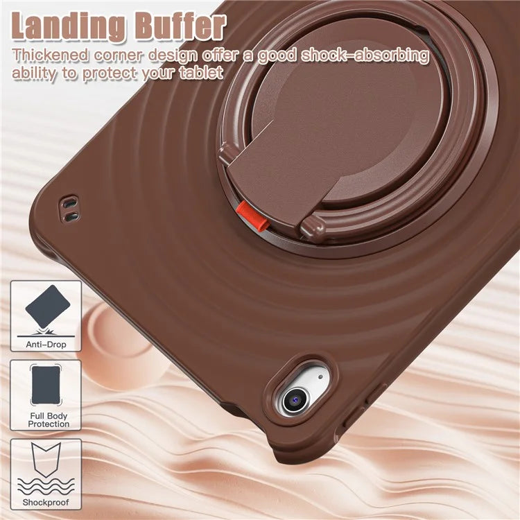 For iPad 10.9 (2022) Case PC+Silicone+TPU Tablet Cover with Rotating Grip Handle