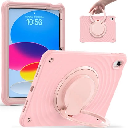 For iPad 10.9 (2022) Case PC+Silicone+TPU Tablet Cover with Rotating Grip Handle