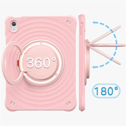 For iPad 10.9 (2022) Case PC+Silicone+TPU Tablet Cover with Rotating Grip Handle